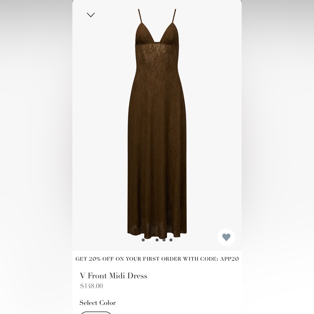 Weworewhat brown/green lace dress